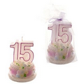 Sweet 15 Birthday Cake Candle - Purple